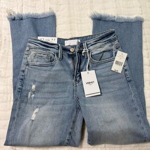 New, Vervet Victoria High rise stretch, distressed Women's Jeans sz 25